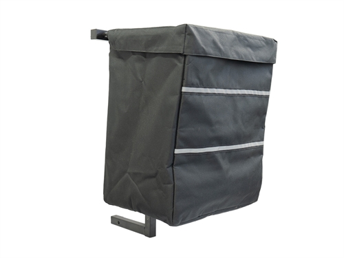 Taske til bag, Sort, med metal beslag