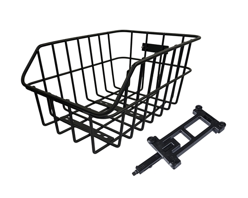 Lindebjerg Bagkurv - Alu + Adapter Basil MIK 2.0, med lås