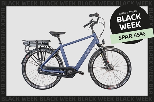 Lindebjerg 28'' Elcykel Center Long Range H - Mat Blå
