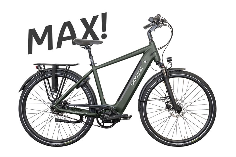 Lindebjerg 28\'\' Elcykel Center Royal MAX H - Mat grøn