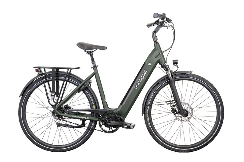 Lindebjerg 28\'\' Elcykel Center Royal - Mat grøn
