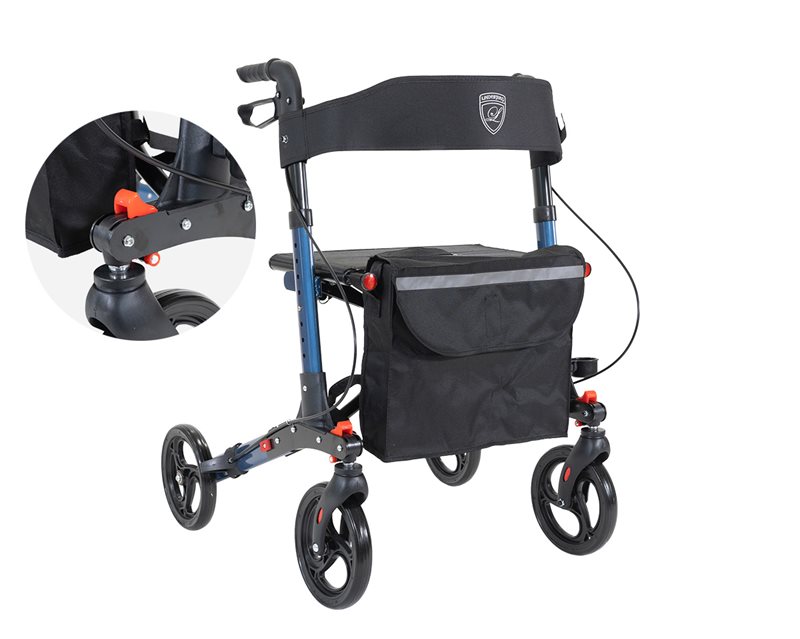 Lindebjerg Rollator - Smart klik - HF-150 - Metal blå