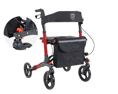 Lindebjerg Rollator - Smart klik - HF-150 - Metal Rød