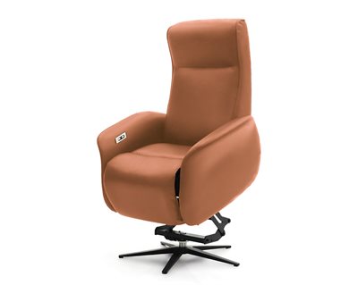 Lindebjerg Otiumstol 360 - Luksus - Lys cognac - m. løftefunktion