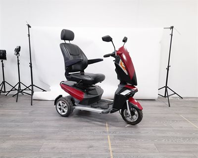 Vita el-scooter sort/rød
