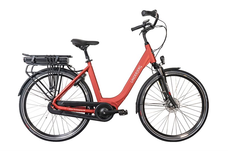 Lindebjerg 28\'\' Elcykel Center Extreme - 17,4Ah/626Wh - Mat rød 