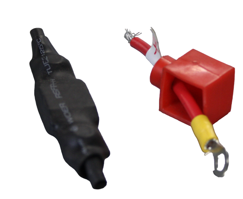 Ledning til bat. - Røde stik - Kort Rød ledning