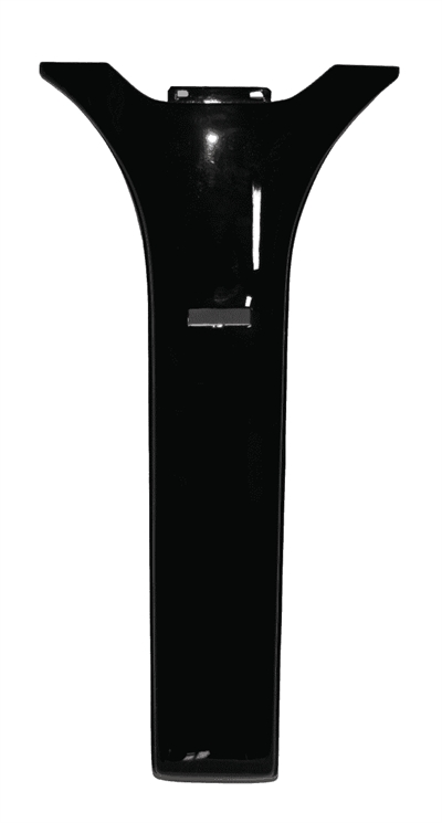 Kåbe, styr, front, sort