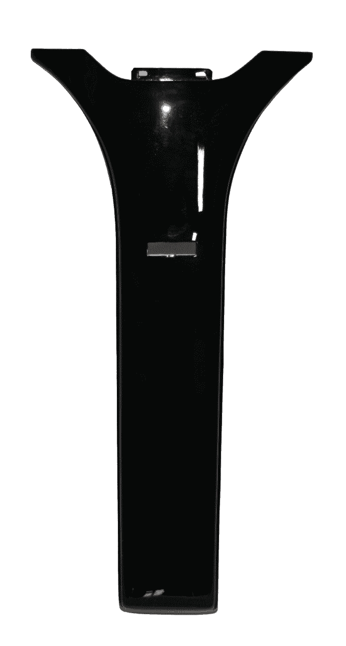 Kåbe, styr, front, sort