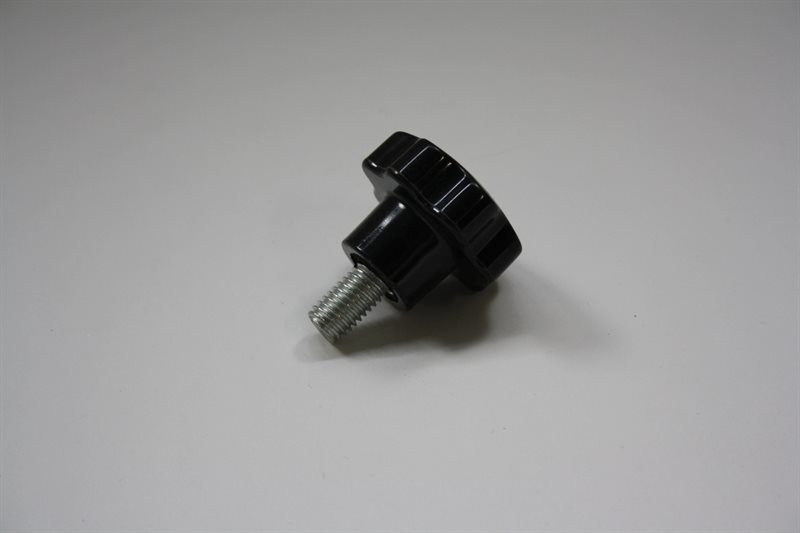 Fingerskrue, sort 10mm, grov gevind