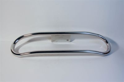 Kofanger, front, krom, bøjle, 11x41 cm.