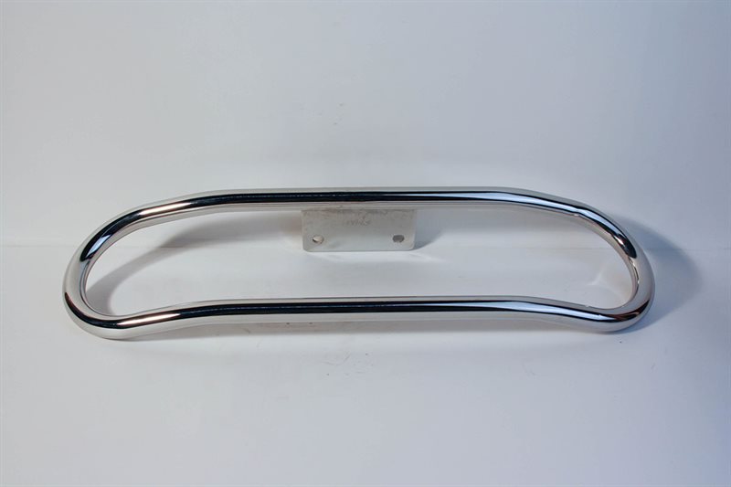 Kofanger, front, krom, bøjle, 11x41 cm.