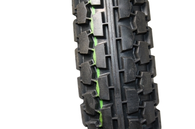 Dæk, 8", (2.50-8) sort, blokmønster
