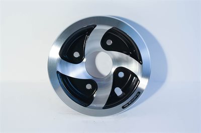 Wheel, rim, onyx black, 6" dia, outer, c