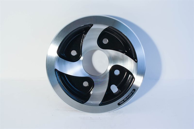 Wheel, rim, onyx black, 6" dia, outer, c