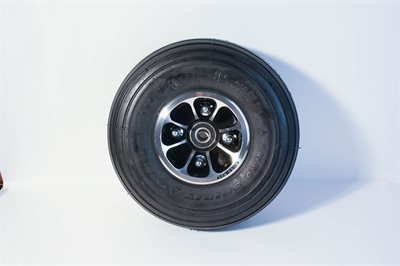 Forhjul, DX10-3 (Dæk/sla/fælg) sort