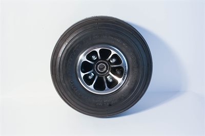 Forhjul,DX10-4 (Dæk/sl/fælg) Sort