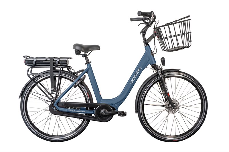 Lindebjerg 28\'\' Elcykel Shopper Deluxe - Mat Blå