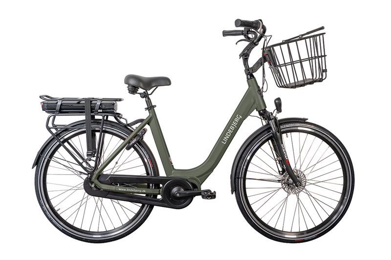 Lindebjerg 28\'\' Elcykel Shopper Deluxe - Mat Grøn