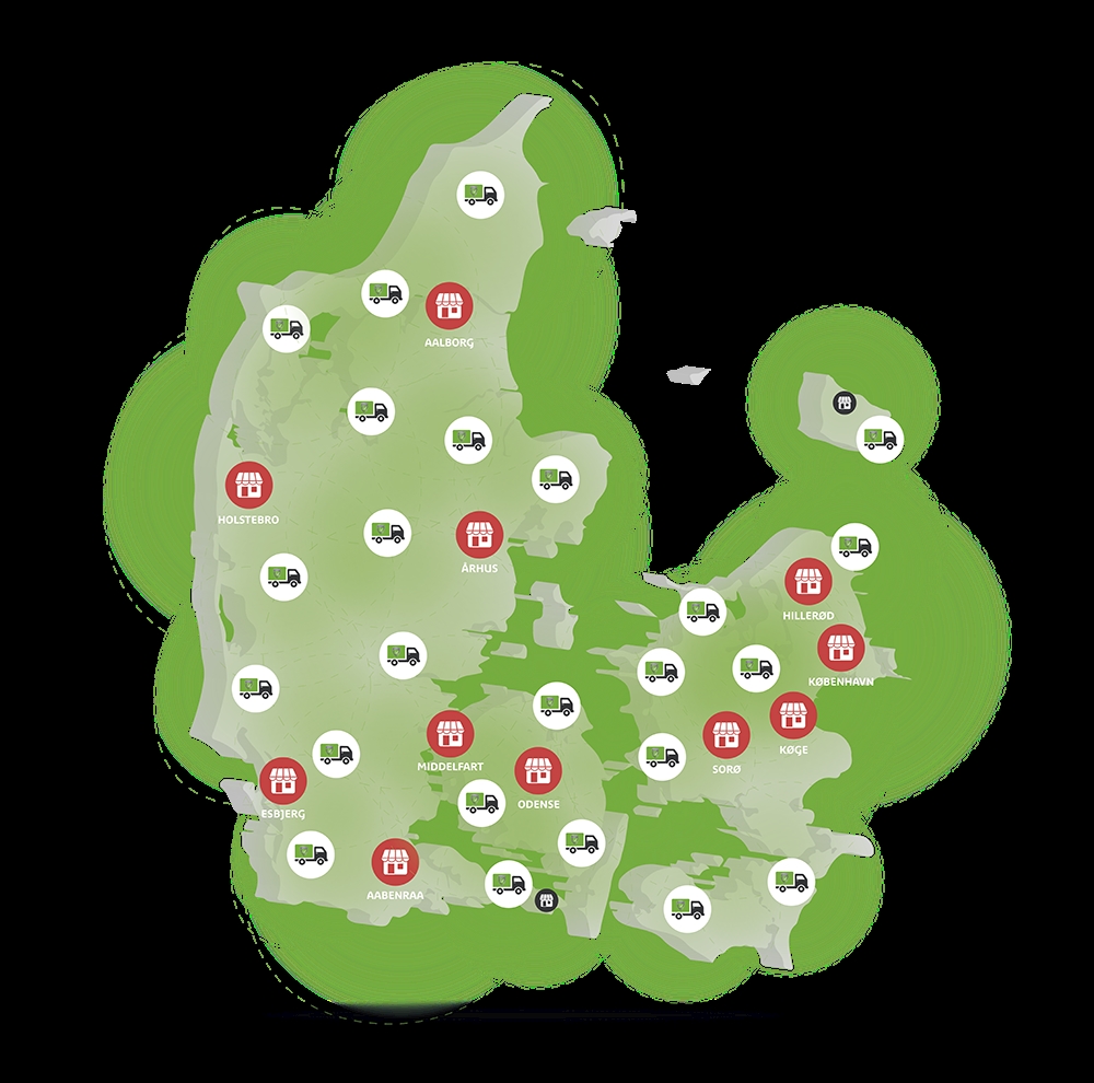 Lindebjerg landkort